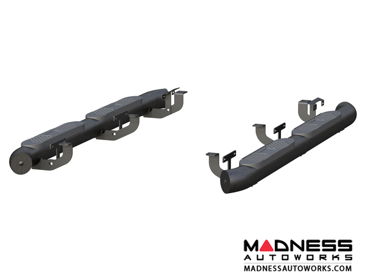 Jeep Wrangler JL Big Step Round Side Bars - Aluminum - 4"